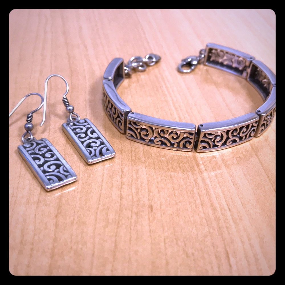 3 ITEMS! Brighton Scroll Bracelet & Earrings